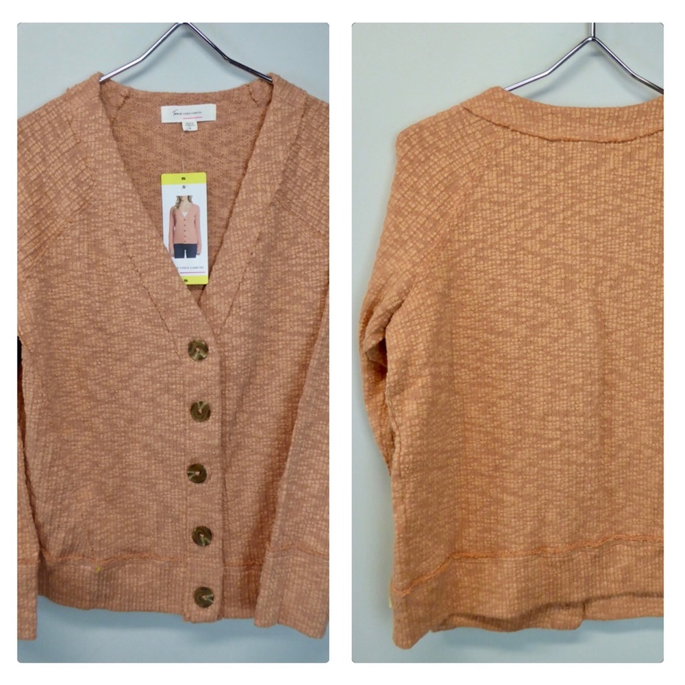 Vince Camuto Two Slub Knit LS Cardigan Sweater NWT